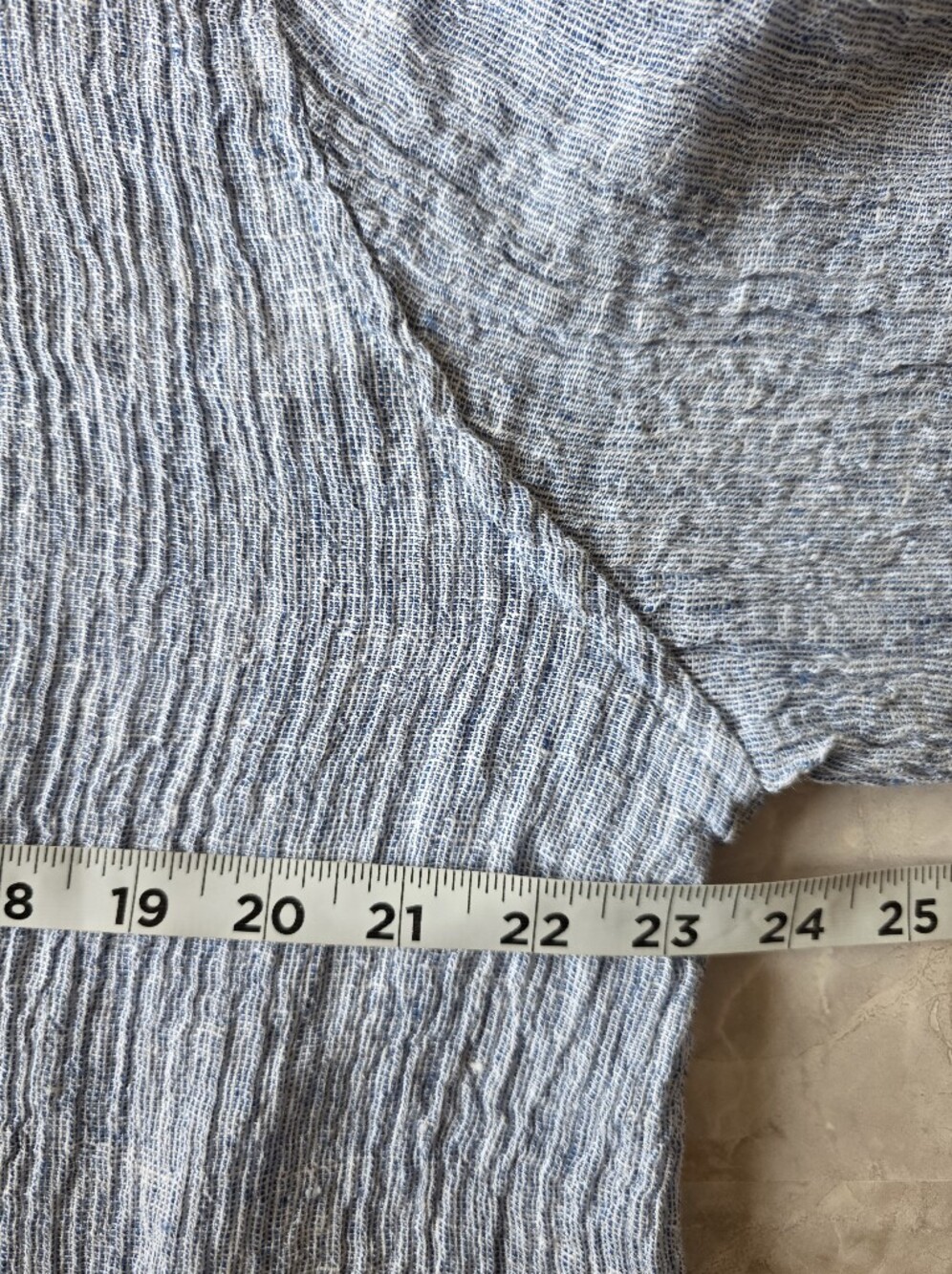 Tahari Linen Crinkle Textured Tunic Top XL Lagenlook Coastal Grandmother Resort - Picture 9 of 10